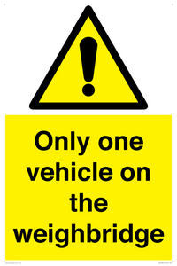 Only one vehicle on weighbridge